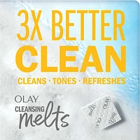 Cleansing Melts + Vitamin C Face Cleanser, 32ct, Water-Activated Face Wash Cleans, Tones, and Refreshes Skin