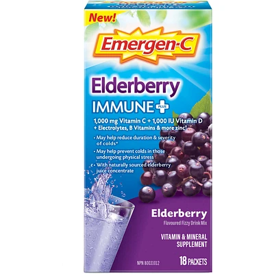 EMERGEN-C Immune Plus Elderberry (Powder) 