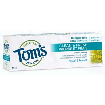 Tom's of Maine Clean and Fresh Fennel Natural Toothpaste  (Non-Fluoride) 85ML