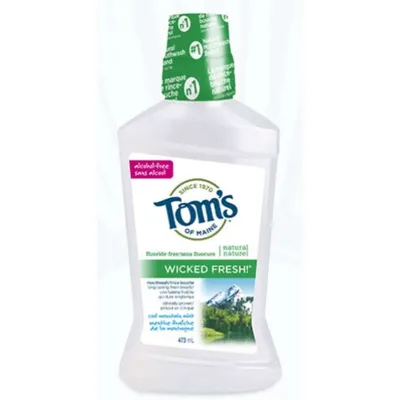 Tom's of Maine Wicked Fresh Cool Mountain Mint Fluoride Free Mouthwash 473ML
