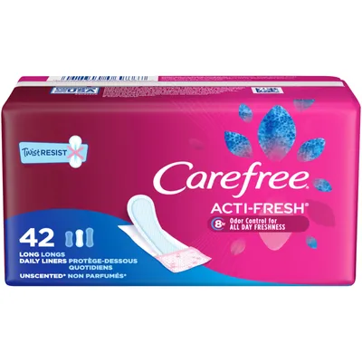 Carefree Acti-Fresh Body Shape Panty Liners Long