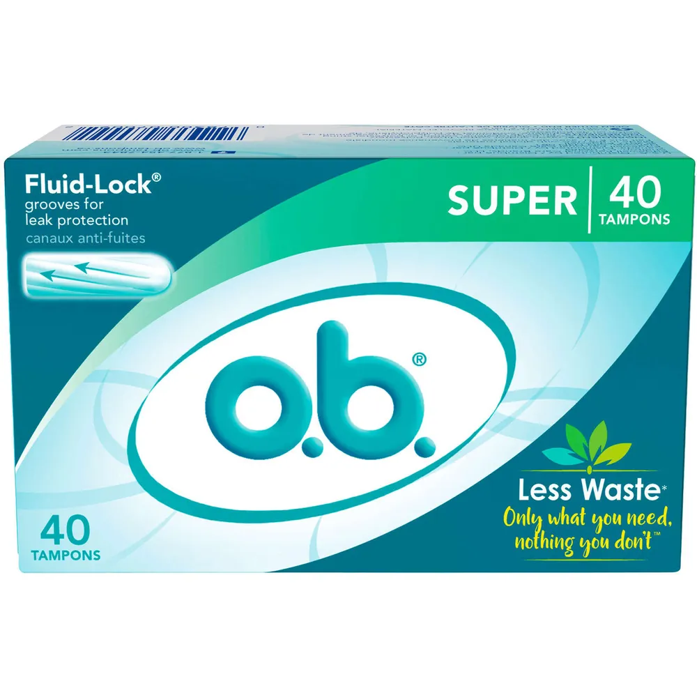 o.b. Original Non-Applicator Tampons Super Absorbancy