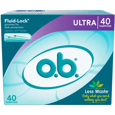 o.b. Original Non-Applicator Tampons Ultra Absorbancy