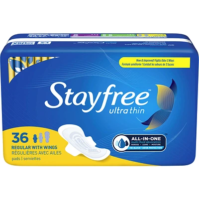 Stayfree Ultra Thin Pads with Wings, Regular