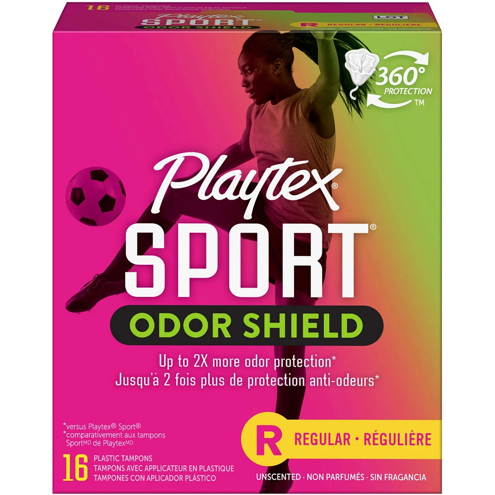 Playtex Sport Odor Shield Unscented Tampons Regular