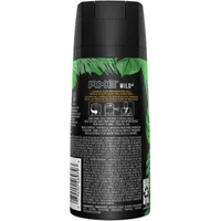 AXE Wild Dual Action Deodorant Body Spray for Long Lasting Odour Protection Jungle Pine & Clove Leaf Jungle Pine & Clove Leaf Men's Deodorant 48 hours Fresh formulated without Aluminum 113 g