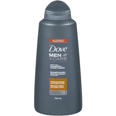 Dove Men+Care 2 in 1 Shampoo and Conditioner Thick and Strong 750 ML