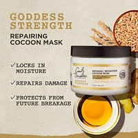 Goddess Strength Repairing Cocoon Hydrating Hair Mask for Dry Damaged Weak & Curly Hair, with Castor Oil