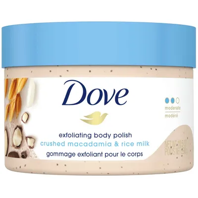 Dove Exfoliating Body Polish Macadamia & Rice Milk 298g