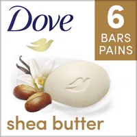 Dove  Beauty Bar more moisturizing than bar soap Shea Butter for soft and pampered skin 106 g 6 count