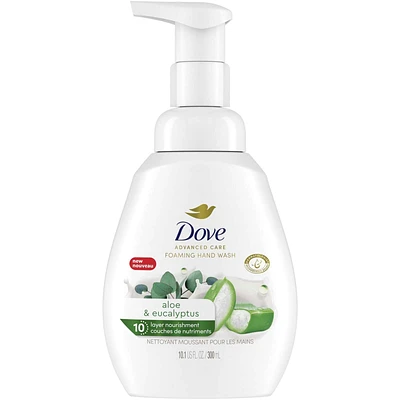 Aloe & Eucalyptus Foaming Hand Wash protects skin from dryness, nourishes skin 10 layers deep