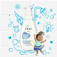 Dove Kids Care Foaming Body Wash For Kids Cotton Candy Hypoallergenic Skin Care 13.5 oz