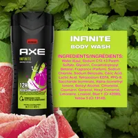 Infinite Body Wash for long-lasting freshness Grapefruit & Patchouli men's body wash with 100% plant-based moisturizers