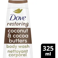 Restoring Body Wash for renewed, healthy-looking skin Coconut & Cocoa Butters gentle body cleanser nourishes skin