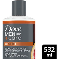 Men+Care  Uplift Body Wash for Skin-Strengthening nourishment Blood Orange + Sage with Plant-Based Cleansers and Moisturizers