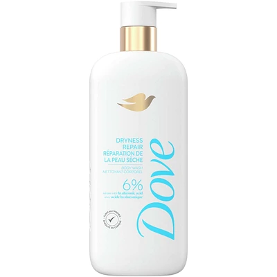 Body Wash Actively drenches dry skin Dryness Repair 6% hydration serum with hyaluronic acid