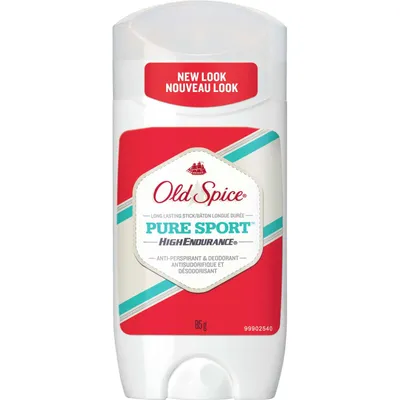 Old Spice High Endurance Long Lasting Stick Antiperspirant & Deodorant for Men, Pure Sport, 85 g