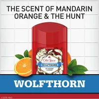 Old Spice Wild Collection Invisible Solid Antiperspirant and Deodorant for Men, Wolfthorn scent, 73 g