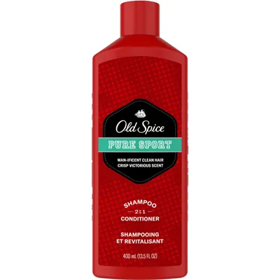 Old Spice Pure Sport 2in1 Shampoo and Conditioner for Men, 400 mL