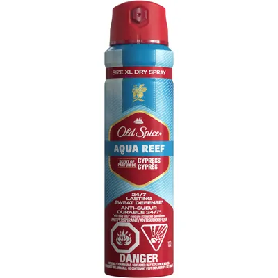 Old Spice Men's Antipespirant & Deodorant Dry Spray Aqua Reef