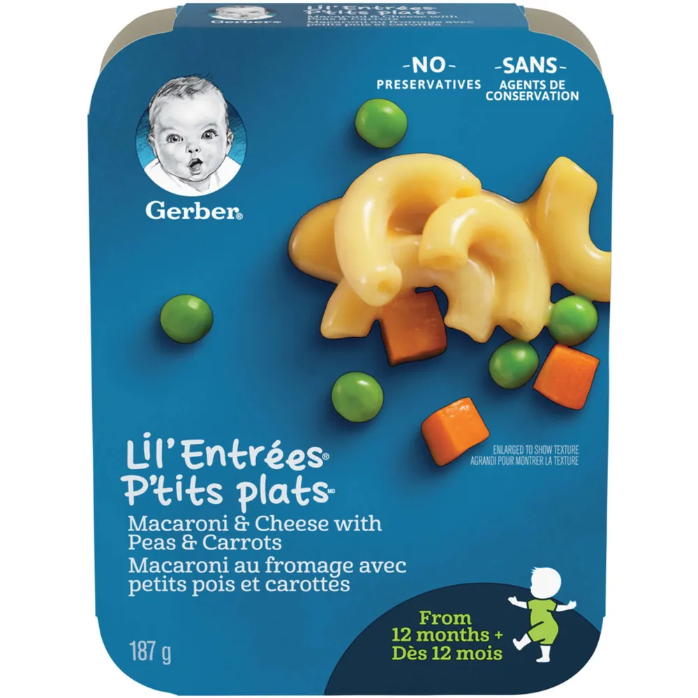 LIL'ENTRÉES Macaroni & Cheese with Peas & Carrots Baby Food