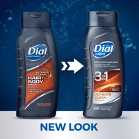 Dial Men Body+Hair+Face Wash 3IN1 Ultimate Clean TM/MC
