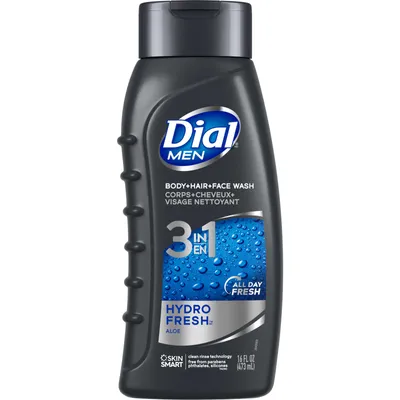 Dial Men Hydro Fresh 3IN1 Hair+Body+Face Wash 473mL