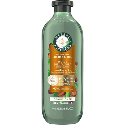 Herbal Essences Jojoba Oil Sulfate Free Conditioner, Made for Air Drying, Smoothing, 400 mL, with Certified Camellia Oil and Aloe Vera, For All Hair Types, Especially Frizzy Hair