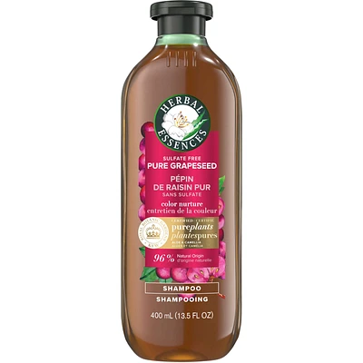 Pure Grapeseed Colour Nurture Sulfate Free Shampoo, Hair Protection and Colour Nourishment, with Certified Camellia Oil and Aloe Vera, For All Hair Types, Especially Colour Treated Hair