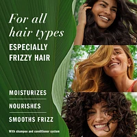 Herbal Essences Hemp Oil Sulfate Free Conditioner, Frizz Control, 400 mL, with Certified Camellia Oil and Aloe Vera, For All Hair Types, Especially Frizzy Hair