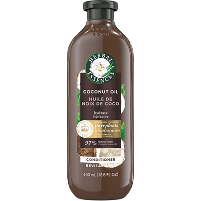 Herbal Essences Coconut Oil Hydrating Conditioner, 400 mL, with Certified Camellia Oil and Aloe Vera, For All Hair Types, Especially Dry Hair