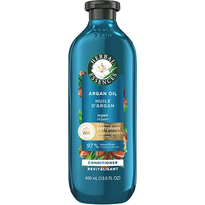 Herbal Essences Argan Oil Paraben Free Conditioner, Hair Repair, 400 mL, with Certified Camellia Oil and Aloe Vera, For All Hair Types, Especially Damaged Hair