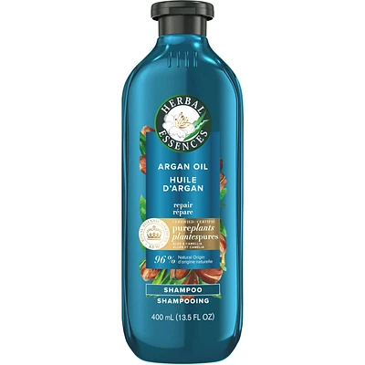 Herbal Essences Argan Oil Paraben Free Shampoo, Hair Repair, 400 mL, with Certified Camellia Oil and Aloe Vera, For All Hair Types, Especially Damaged Hair