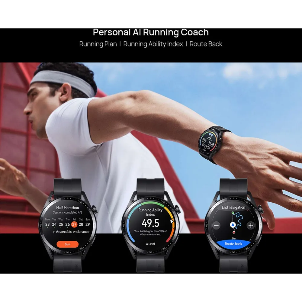 Huawei Watch Gt3 mm Smartwatch Black   Yorkdale Mall