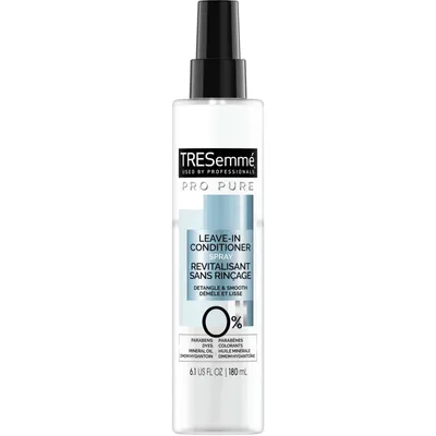 TRESemmé Pro Pure Leave-in Conditioner Spray for dry, dull hair Detangle & Smooth paraben free & dye free hair detangler 180 ml