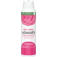 Schmidt's  Natural Deodorant Spray for women and men, Rose & Vanilla with 48H odour protection, no aluminum, no white marks, cruelty-free, vegan deodorant 91 g