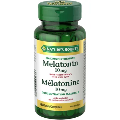 Melatonin, Supplement, Helps Reset Body's Sleep Wake Cycle, 10mg