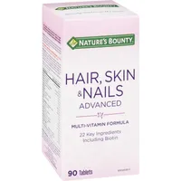 Hair, Skin & Nails Advanced with Biotin Supplement, Multivitamin Formula