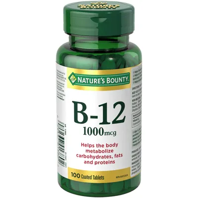 Vitamin B12 Supplement, Helps the Body Metabolize Carbohydrates, Fats, and Proteins, 1000mcg