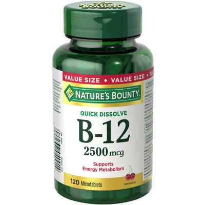 Vitamin B12 Supplement, Supports Energy Metabolism, 2500mcg