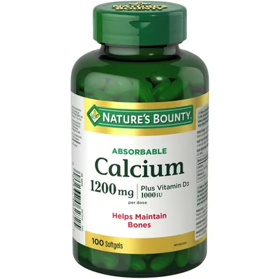 Calcium Pills plus Vitamin D3 Supplement, Helps maintain bones