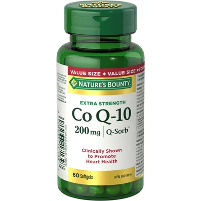 Nature's Bounty Co Q10 Extra Strength 200Mg Supplement Promotes Heart Health Multi-Colored 60 Softgels