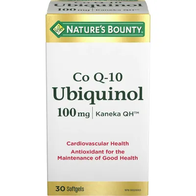 Nature's Bounty Co Q10 Ubiquinol Pills Supplement Helps Support Cardiovascular Health 100Mg 30 Softgels