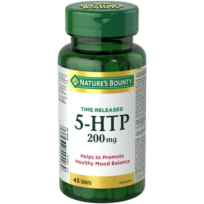 5-HTP Supplement, Helps Promote Balanced Mood, Time Release, 200mg