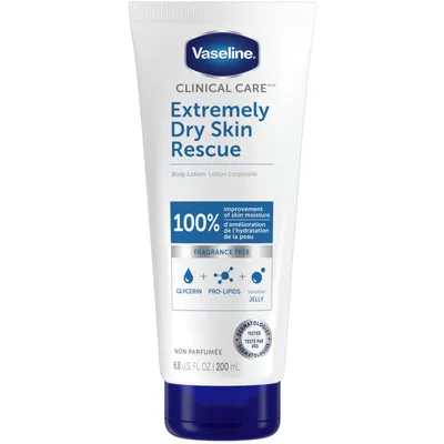 Vaseline Clinical Care™ Body Lotion healing moisturizing cream Extremely Dry skin Rescue with glycerin for 100% improvement of moisture 200 ml