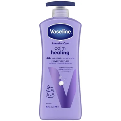 Vaseline Intensive Care Body Lotion moisturizer for dry skin Calm Healing with lavender extracts and with micro-doplets of Vaseline Jelly 600 ml