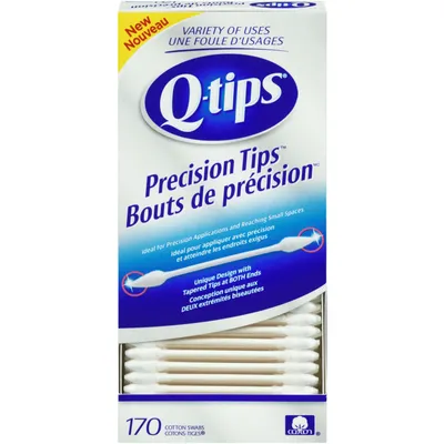 Q-tips Precision Tips Cotton Swabs 170 ct