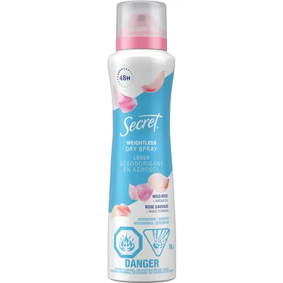 Secret Antiperspirant Deodorant Spray Wild Rose + Argan Oil 116g