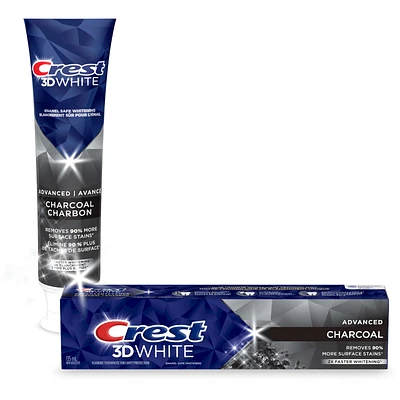 Crest 3D White Advanced, Charcoal Whitening Toothpaste, 135 ml