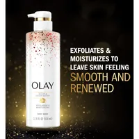 Olay Exfoliating & Moisturizing Body Wash with Sugar, Cocoa Butter, and  B3